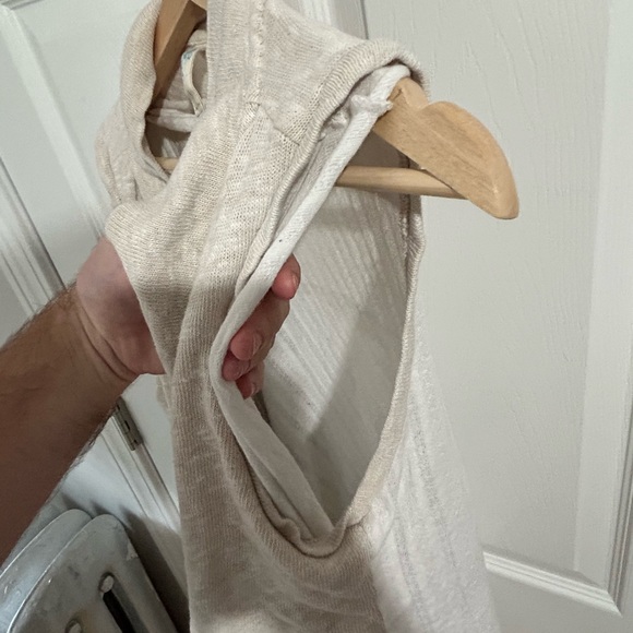 Size S Knit Vest Drapey Beige Boho - Picture 4 of 8